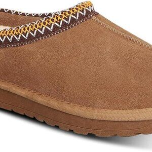 Women's Suede Mini Boots Platform Fur Lined Ankle Rainproof Slip-On Shoes